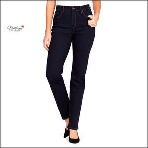 Straight Leg Jeans High Rise Tapered Fit Classic Denim